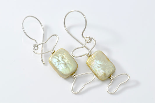 Sour Apple Taffy Pearl Earrings